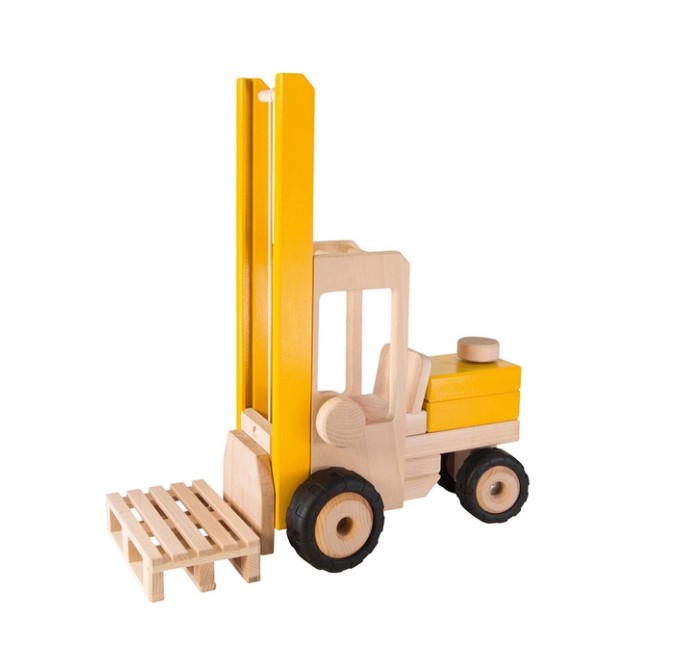 Chariot élévateur bois jaune