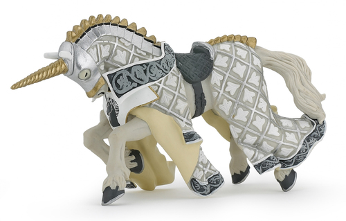 39916 Cheval du Maitre des armes cimier licorne