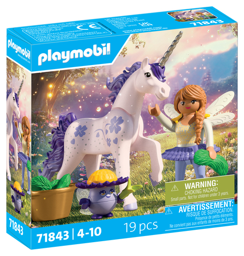 71843 Licorne Lavande porte-bonheur avec fée