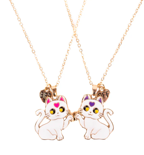 Collier d'amitie - deux chats check