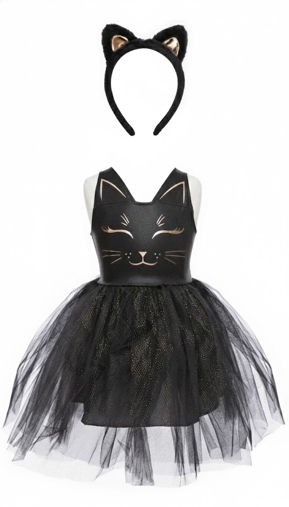 Robe chat noir 3-4 ans - Great Pretenders