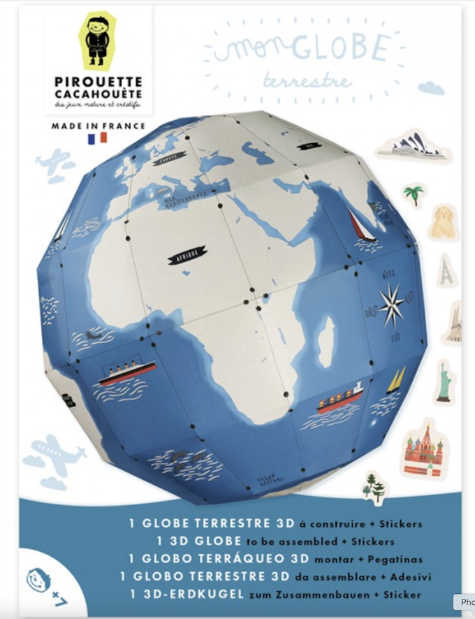 Kit creatif globe terrestre - Pirouette Cacahouete