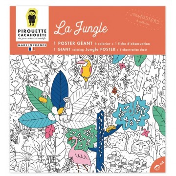 Poster Geant - Coloriage - La Jungle