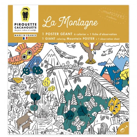 Poster Geant - Coloriage - La Montagne