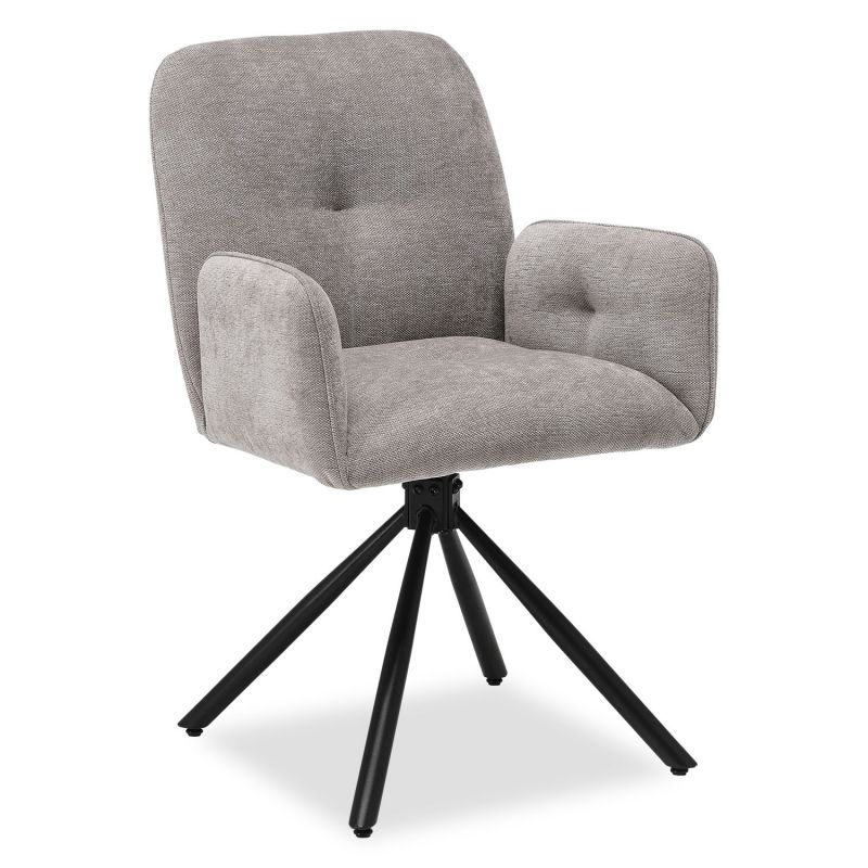 Chaise salle à manger bouclé beige style oeuf