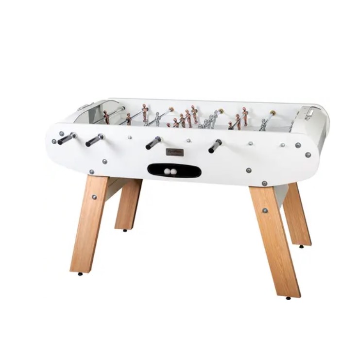 Baby-foot Onyx Blanc mat - Pieds chene