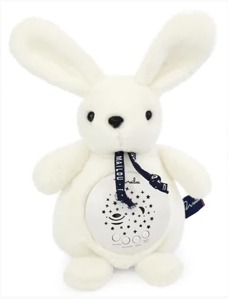 Veilleuse musical projecteur d etoiles - Lapin Blanc