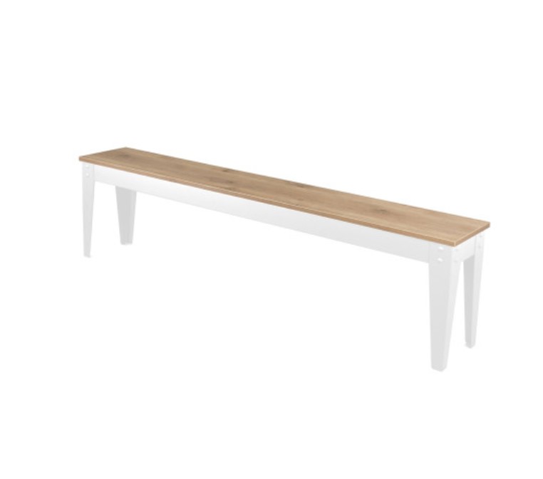 Banc intérieur blanc/Chêne sablé