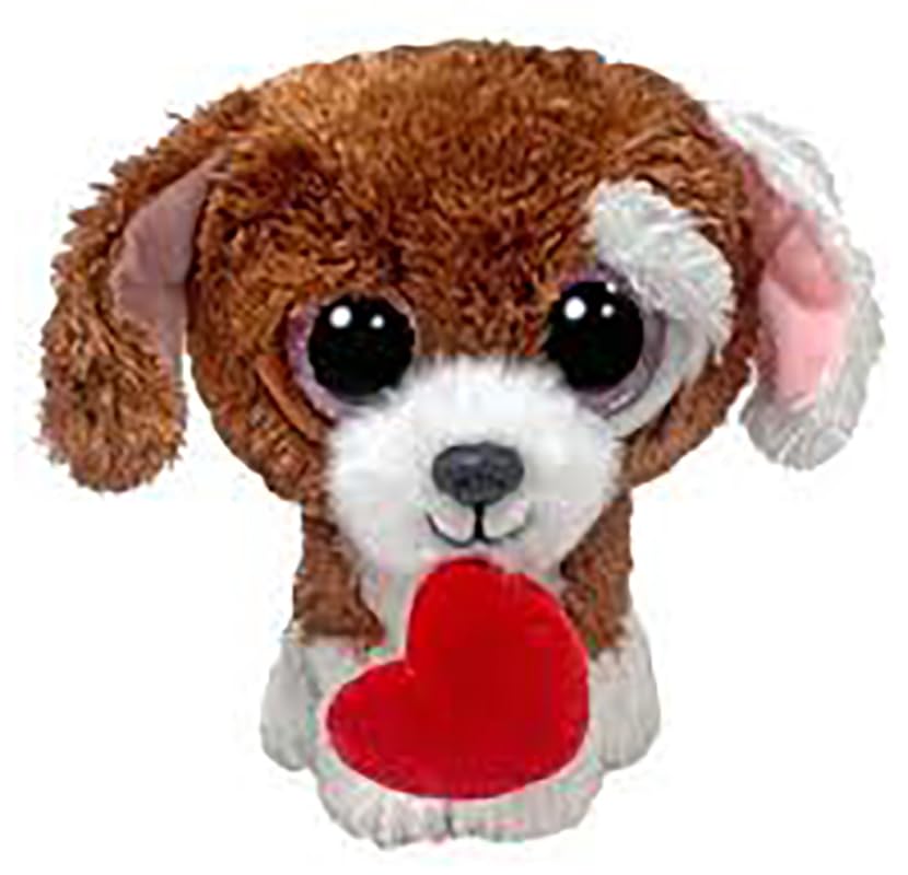 Ty Beanie Boo Cuddles The Puppy avec cœur pour la Saint-Valentin