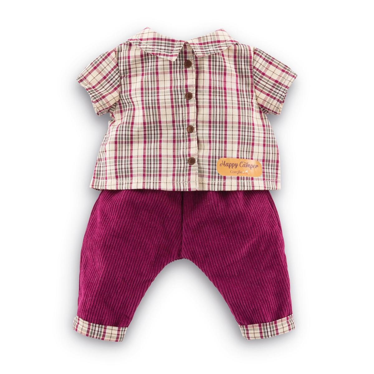 Chemise a Carreaux et Pantalon Petit Explorateur 30cm