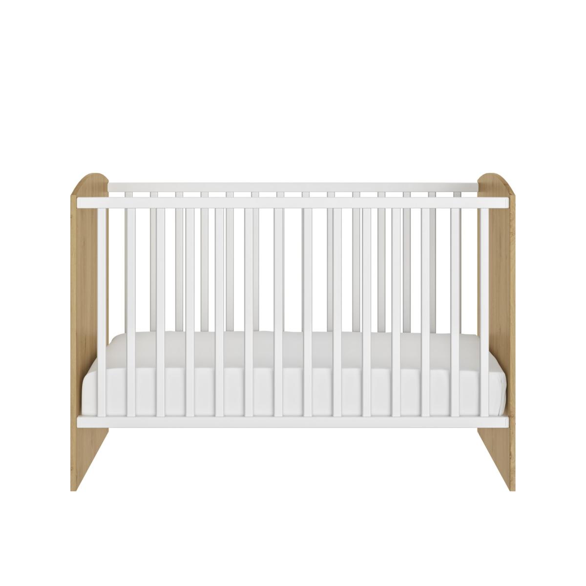 Lit bébé bois blanc 60x120 cm