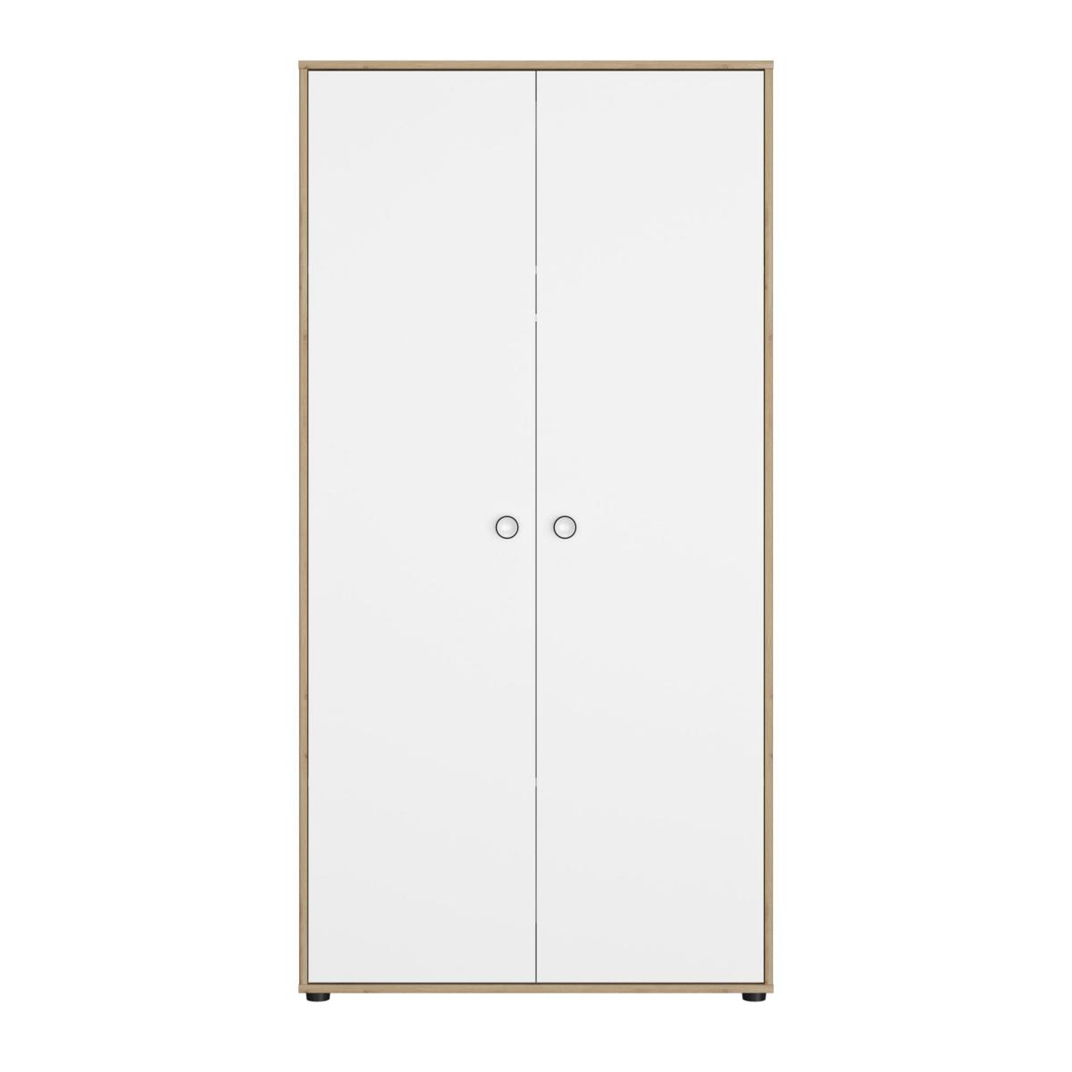 Armoire 2 portes bois blanc