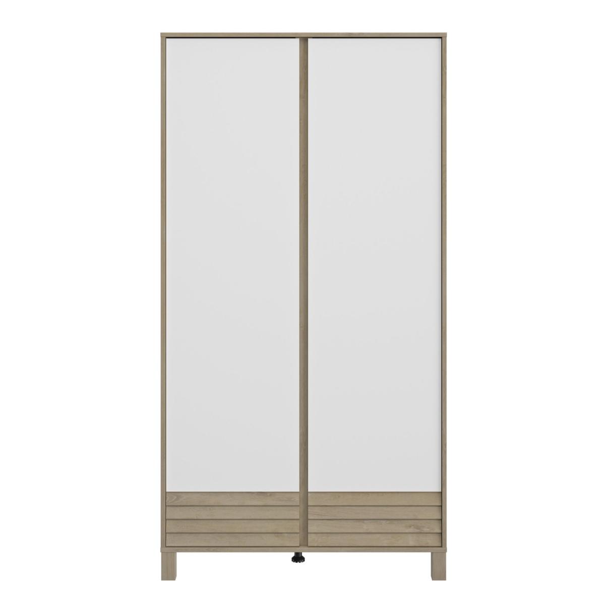 Armoire 2 portes bois blanc