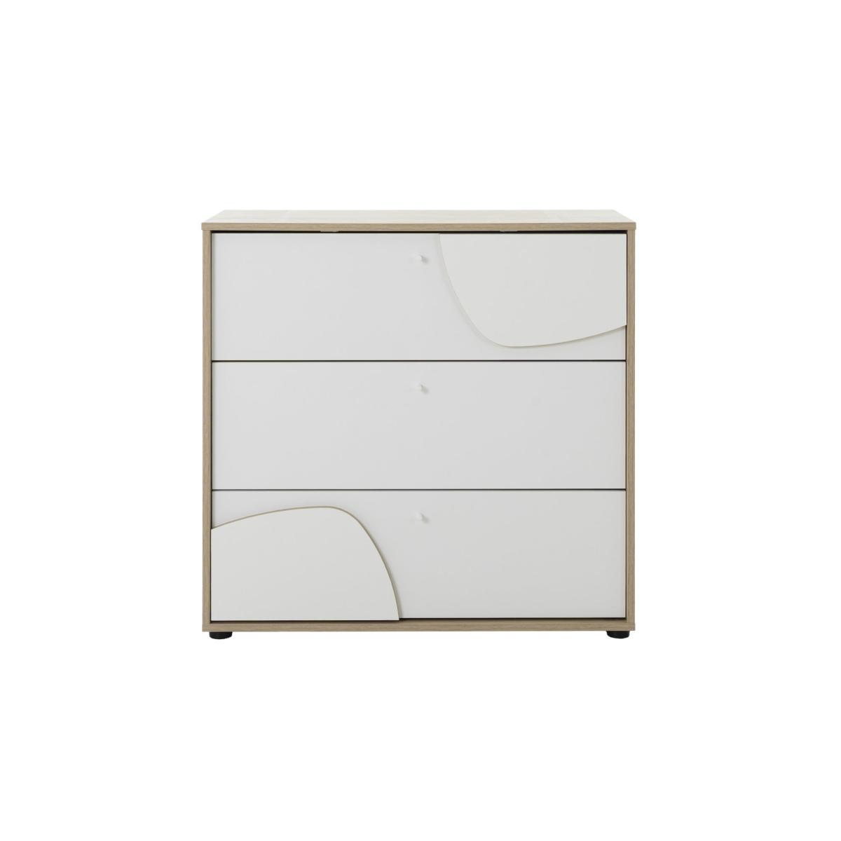 Commode 3 tiroirs bois blanche