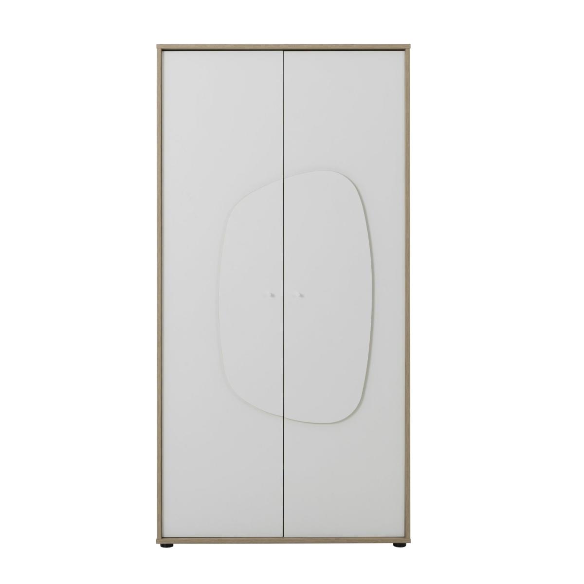 Armoire 2 portes - bois et blanc