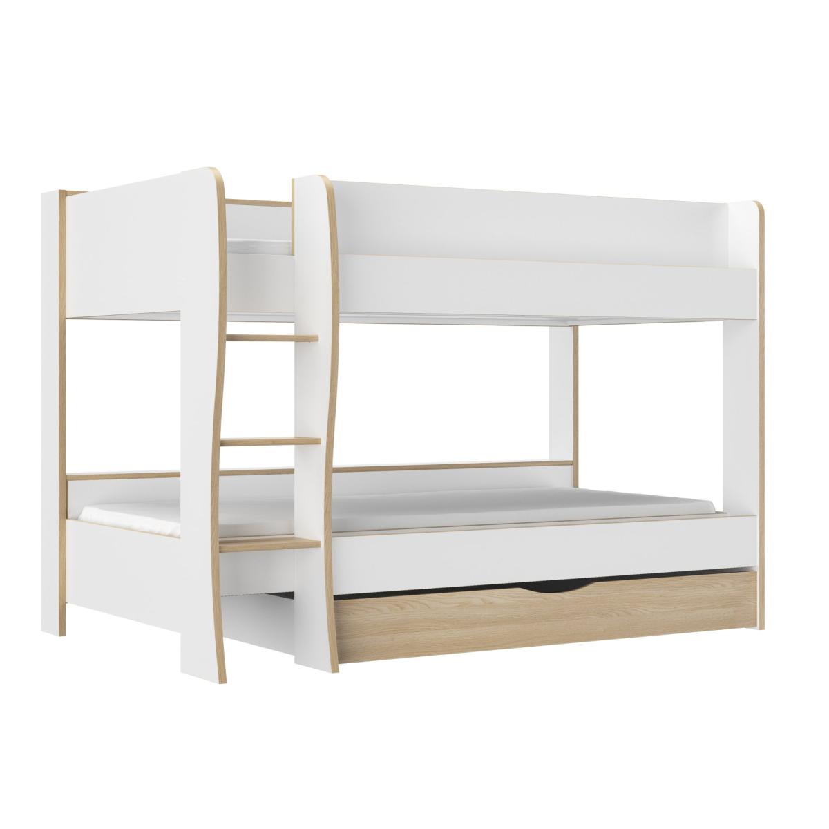 Lits superposés roomy blanc 90x200