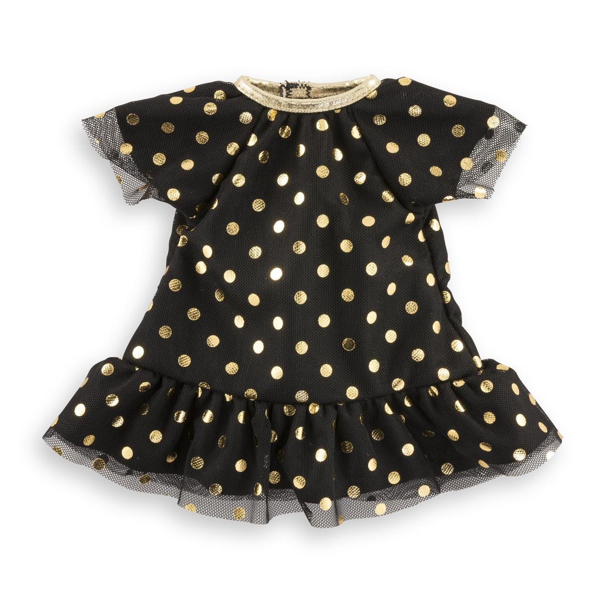 Robe Noire Pois Or Ma Corolle 36cm