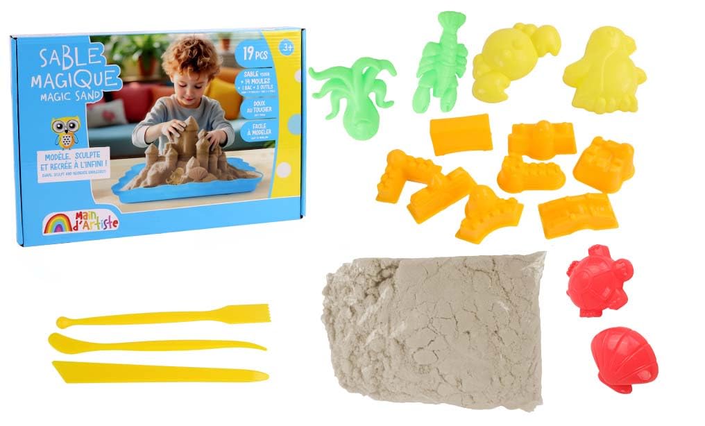 Kit Sable a Modeler Magique de 19 Pièces