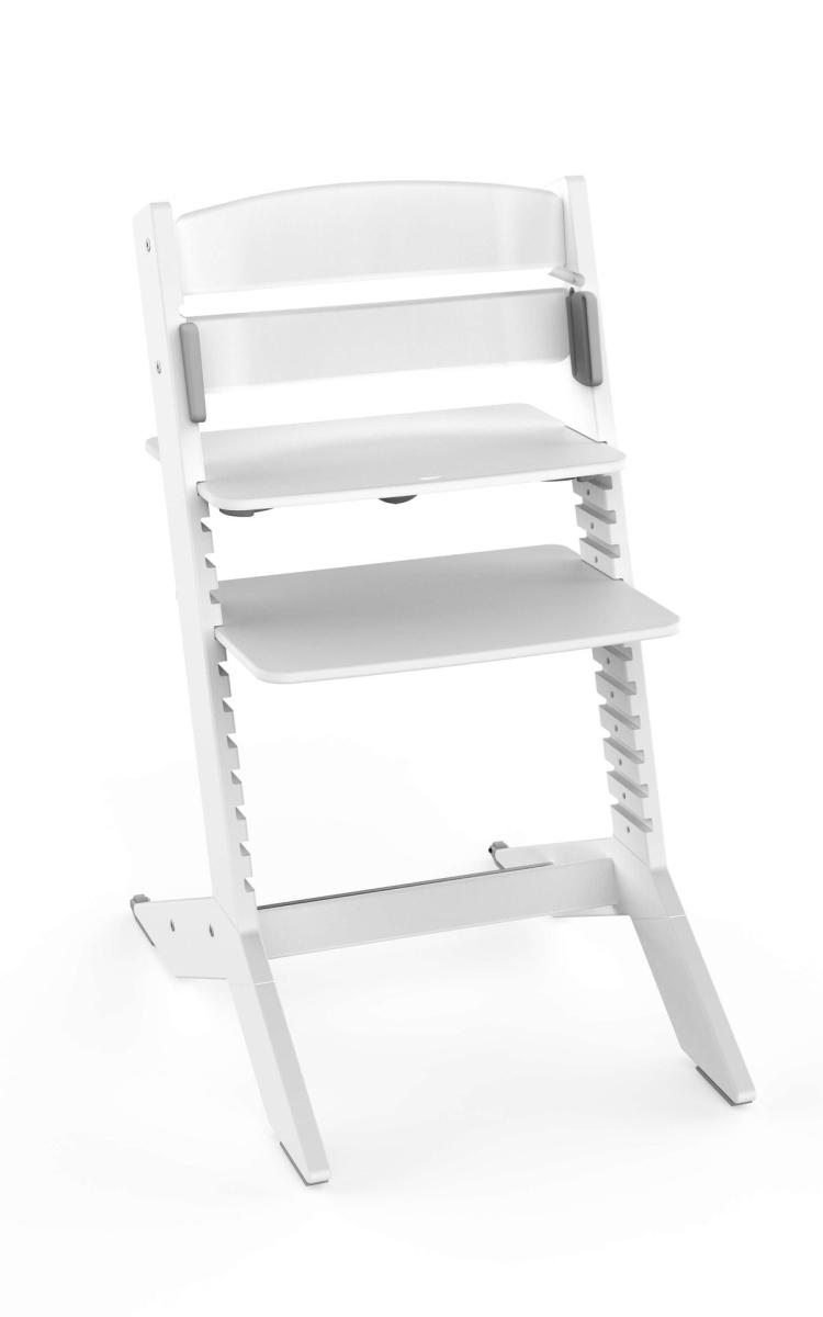 NALA - Chaise haute en bois bébé et enfant blanche