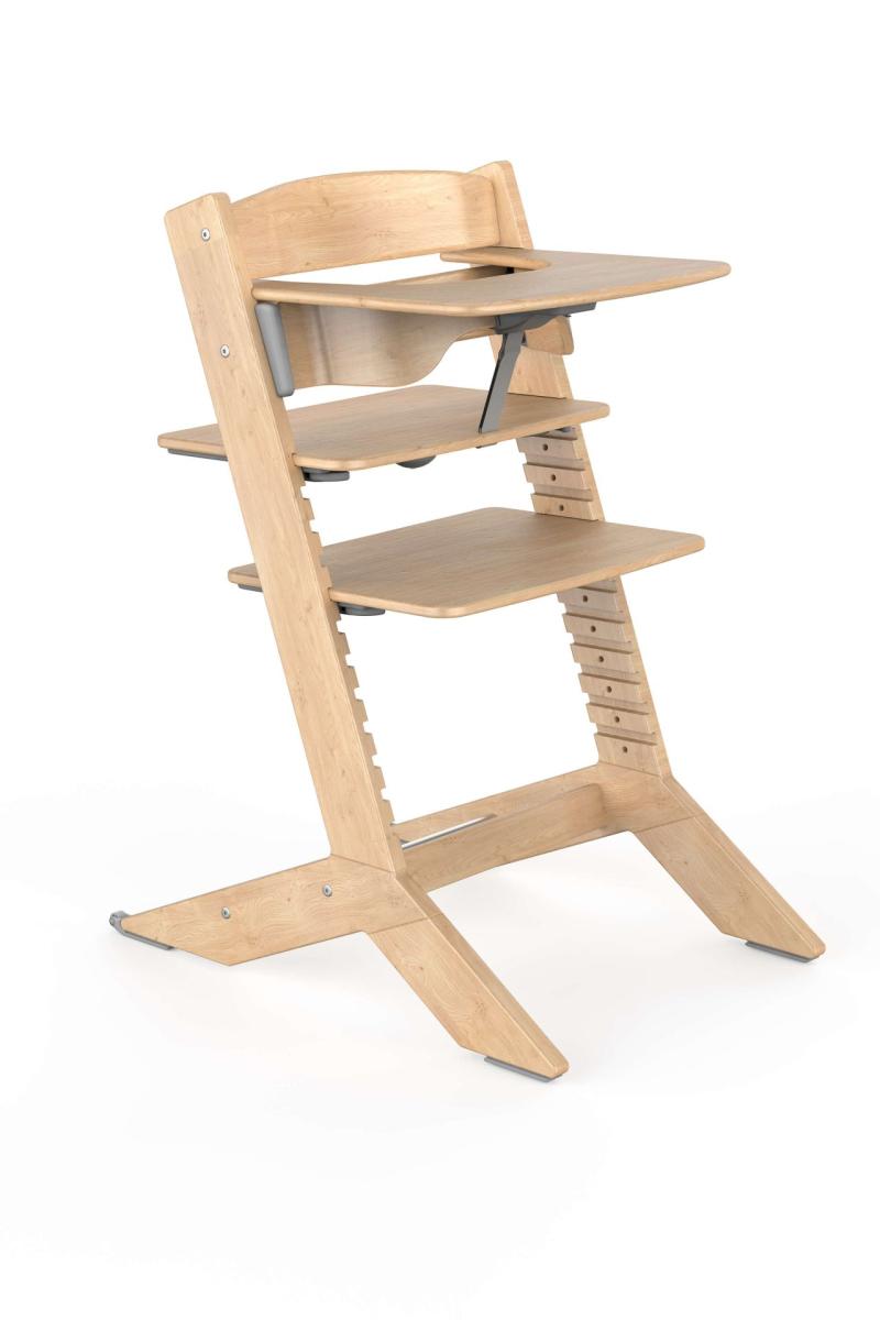 NALA - Chaise haute en bois avec tablette