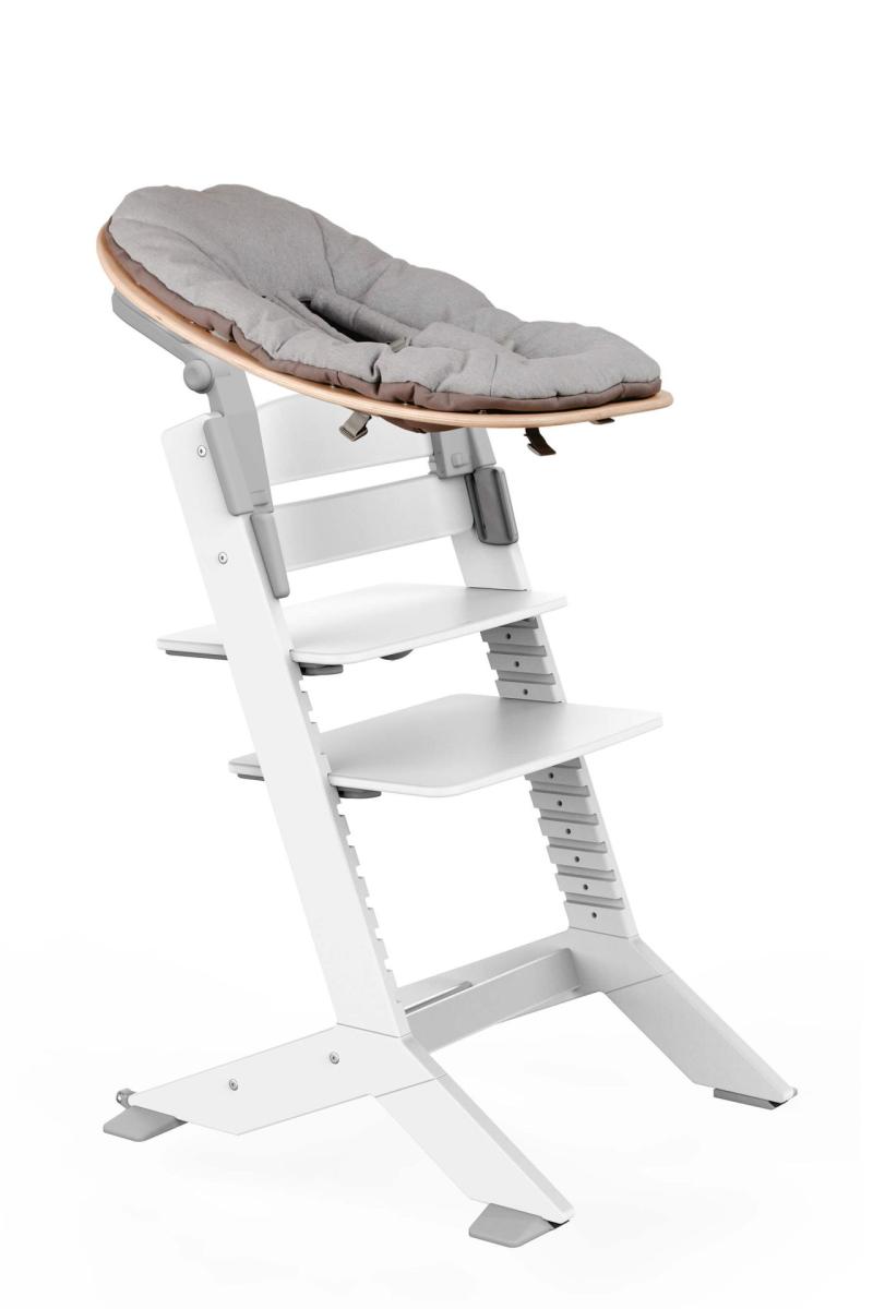 NALA - Chaise haute en bois set bébé blanc
