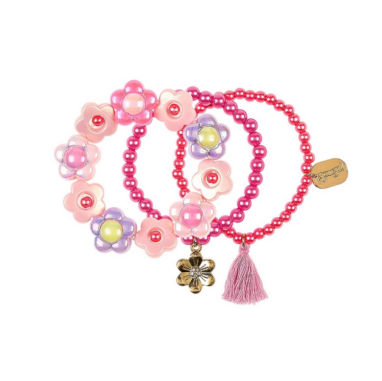 3 Bracelets fleur-  Letizia