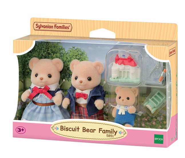 La famille Ours Biscuit avec accessoires