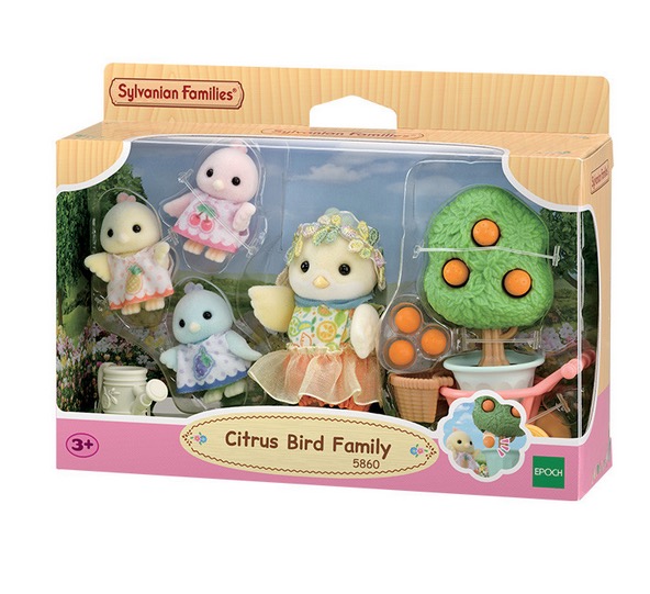 La famille Oiseau Citrus avec oranger