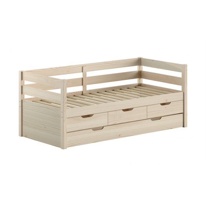 Lit capitaine Margrit 90x200 avec rangements