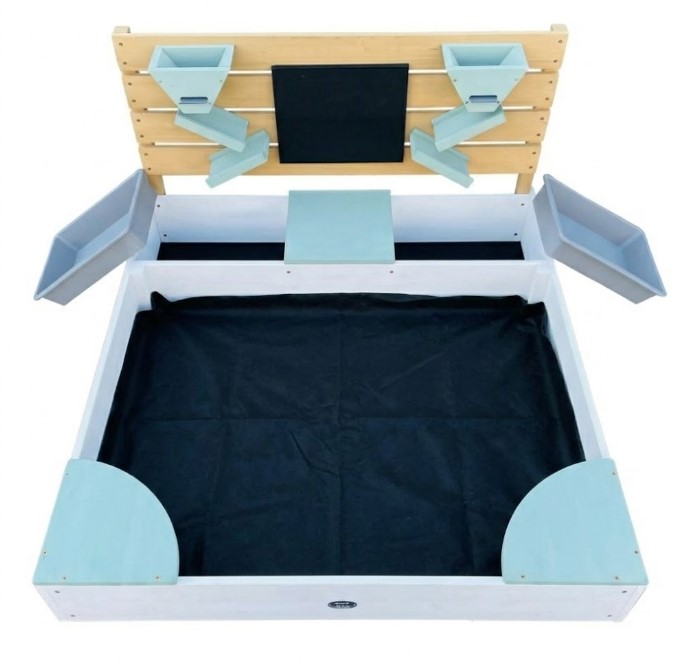 Bac à sable Cato ardoise vert-blanc-marron