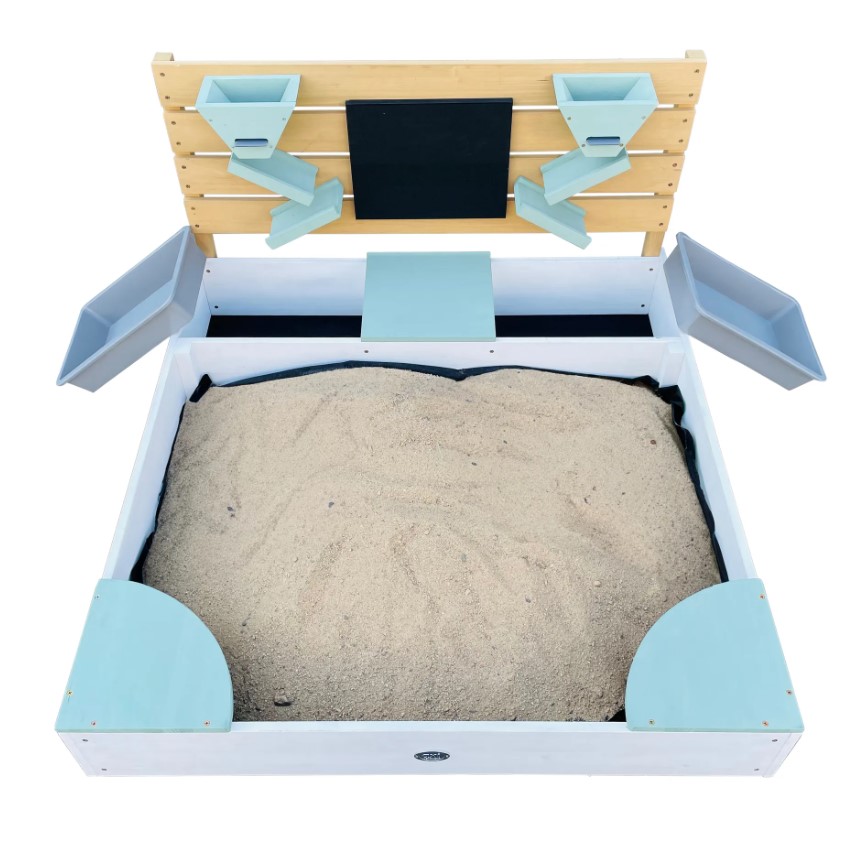 Bac à sable Cato ardoise vert-blanc-marron