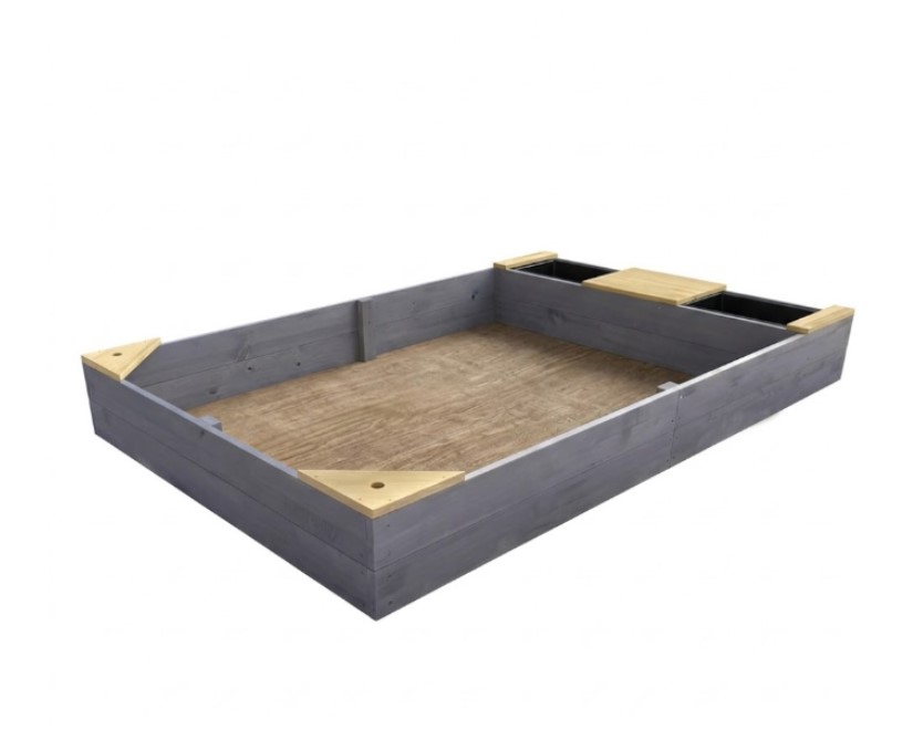 Bac à sable Kelly bacs+banc gris-marron