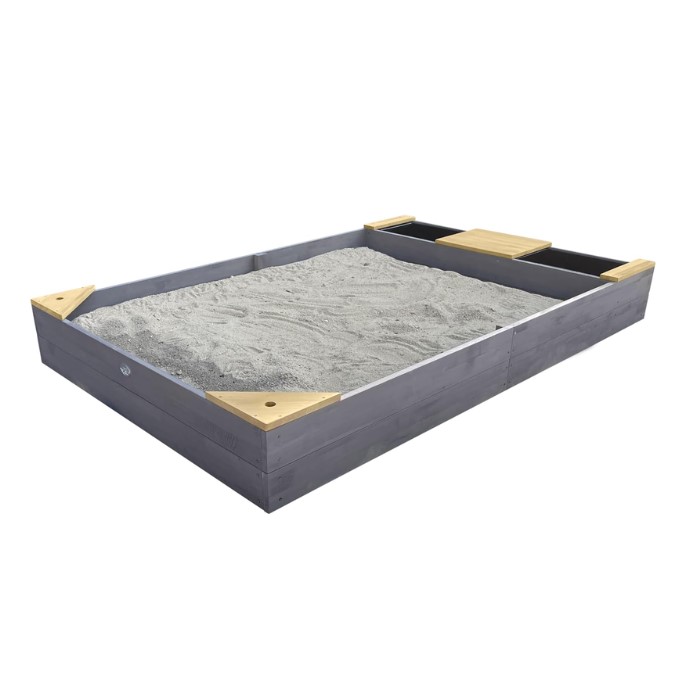 Bac à sable Kelly bacs+banc gris-marron