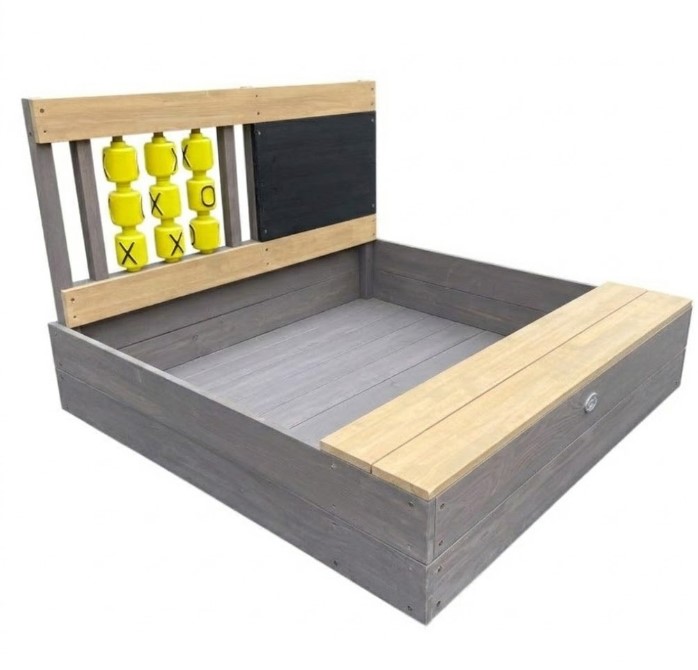 Bac à sable Kitty morpion gris-marron