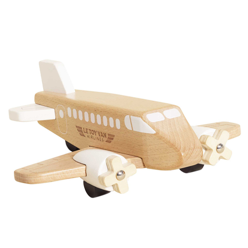 Avion en bois naturel 20cm