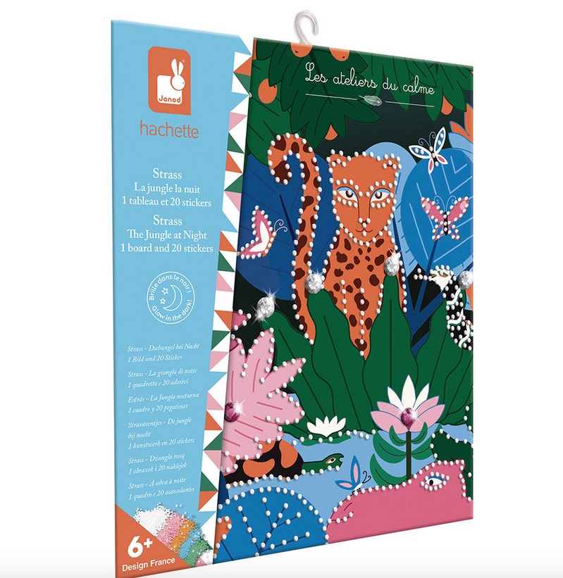 Tableau a strasser La jungle La nuit - Kit creatif