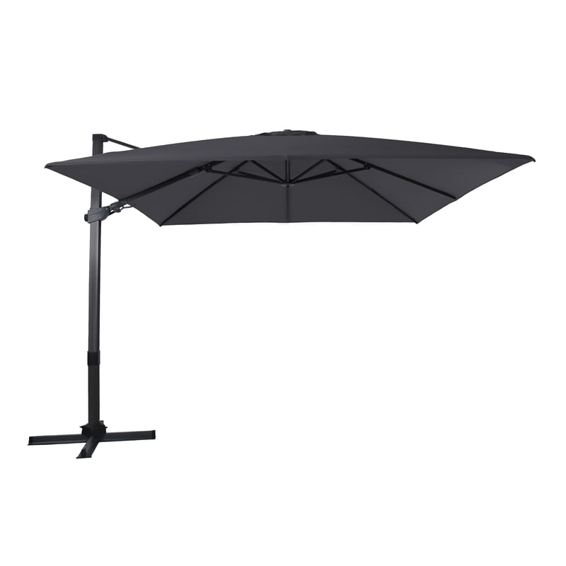 Parasol Apollo 300x300 gris mât gris