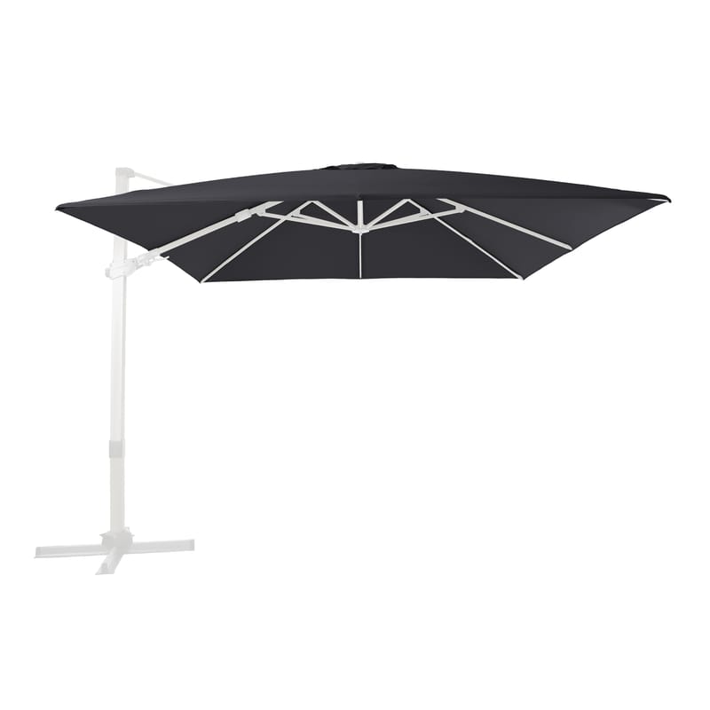 Parasol Apollo 300x300 gris mât blanc