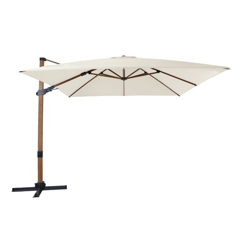 Parasol Apollo 300x300 beige mât marron