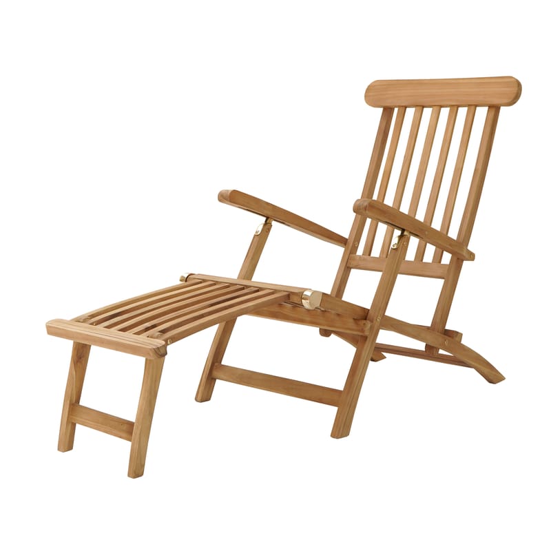 Chaise longue Costa teck sans coussin