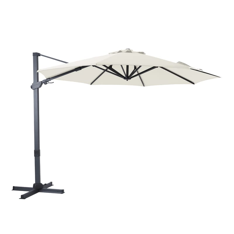 Parasol Cyrus Ø300 beige mât gris