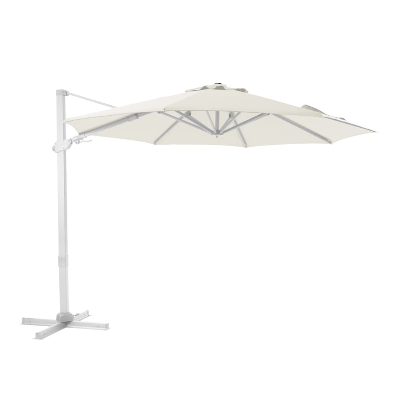 Parasol Cyrus Ø300 beige mât blanc