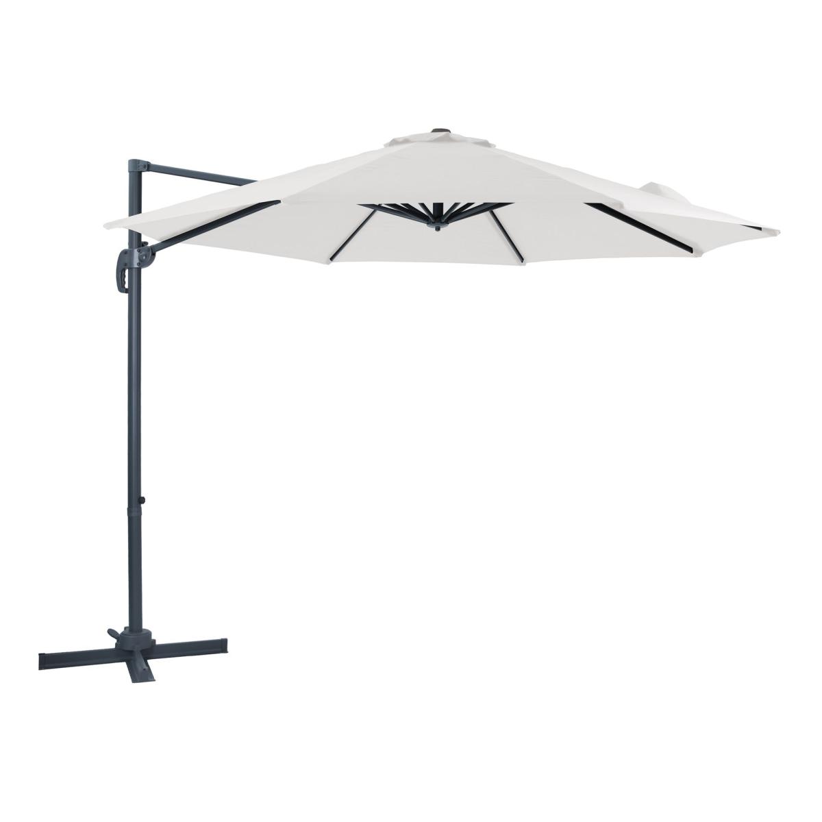 Parasol Marisol Ø300 beige mât gris