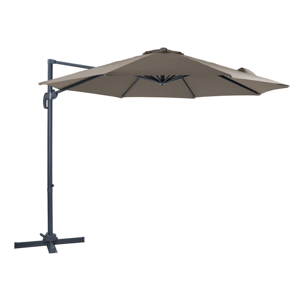 Parasol Marisol Ø300 taupe mât gris