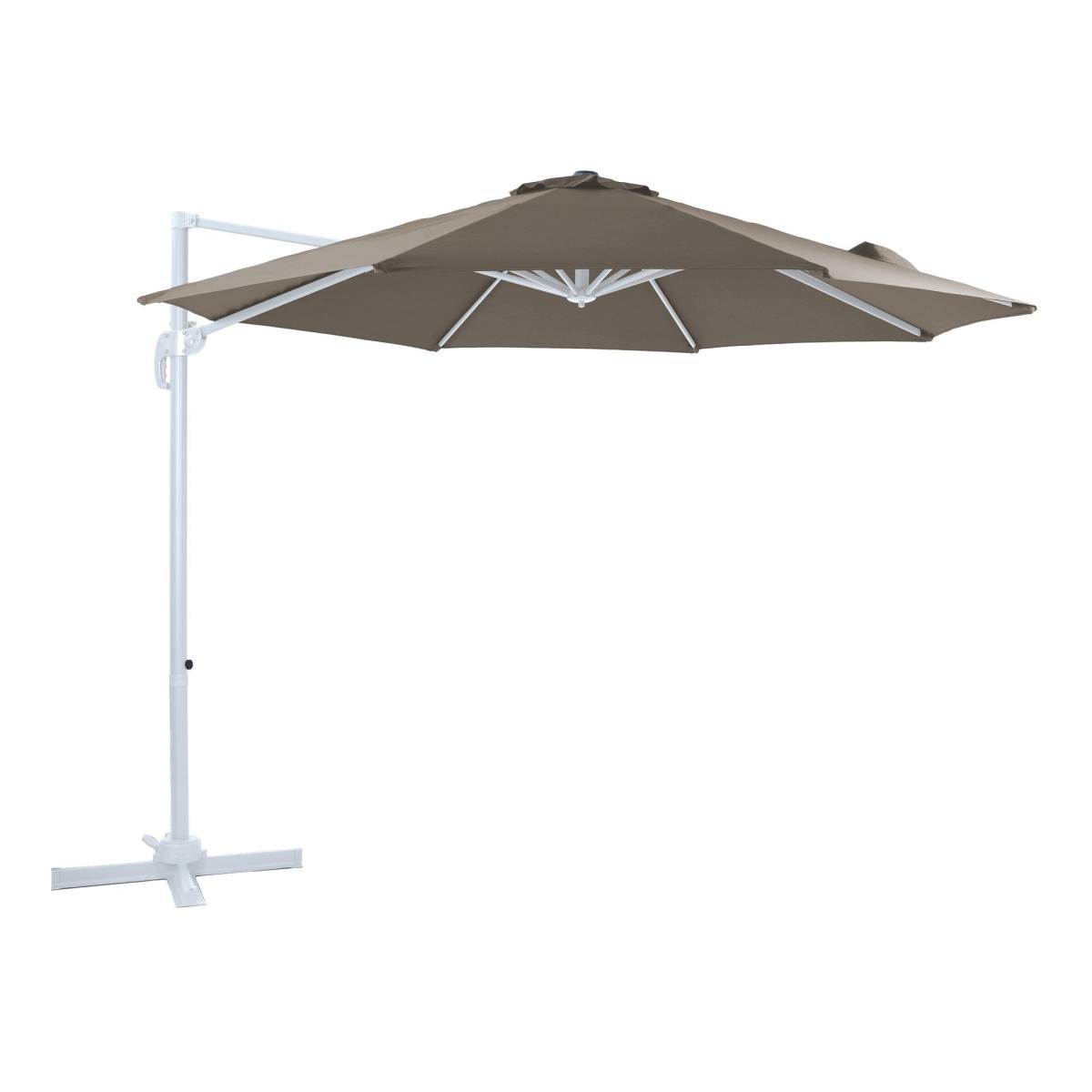Parasol Marisol Ø300 taupe mât blanc