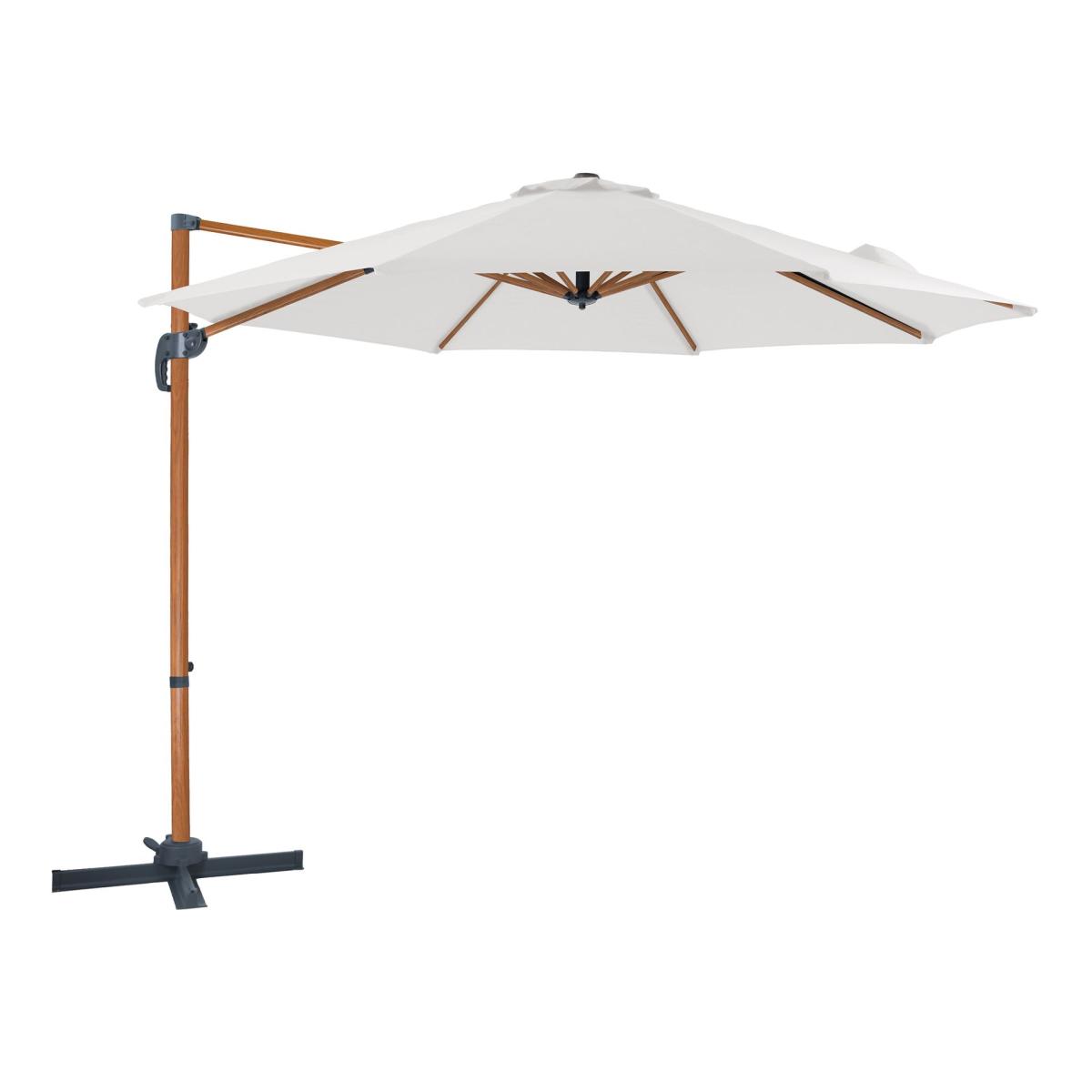 Parasol Marisol Ø300 beige mât marron