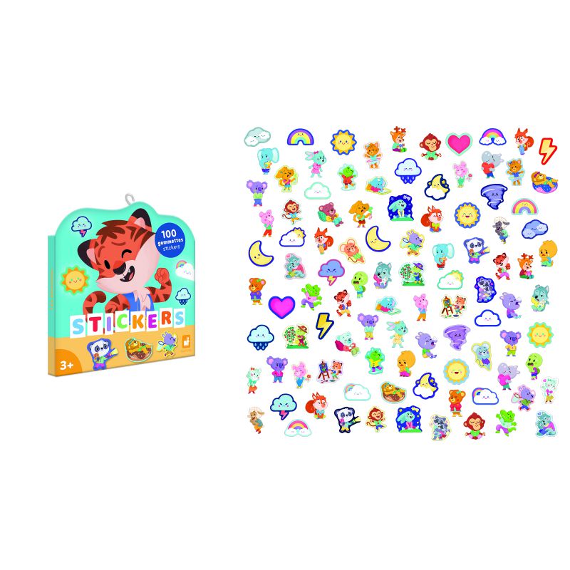 100 autocollants - les emotions