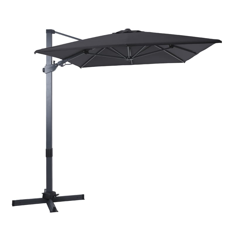 Parasol Milad 200x300 gris mât gris