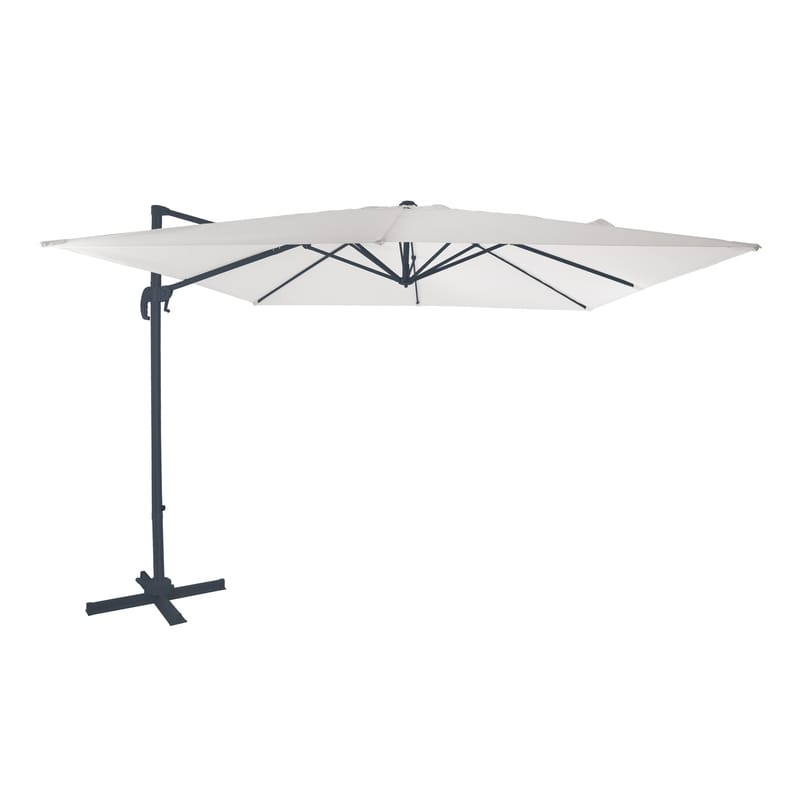 Parasol Nima 300x300 beige mât gris