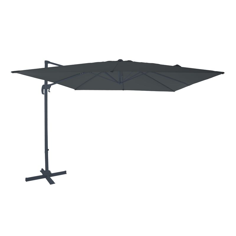 Parasol Nima 300x300 gris mât gris